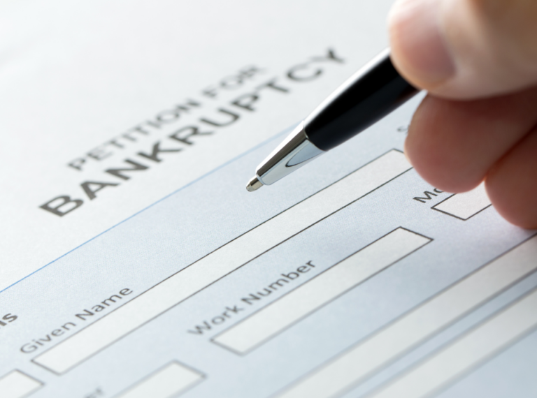 pen nearing a bankruptcy petition form