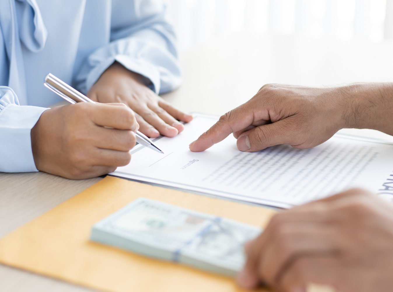 money and contract signing