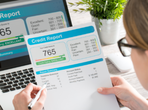 someone viewing their credit report