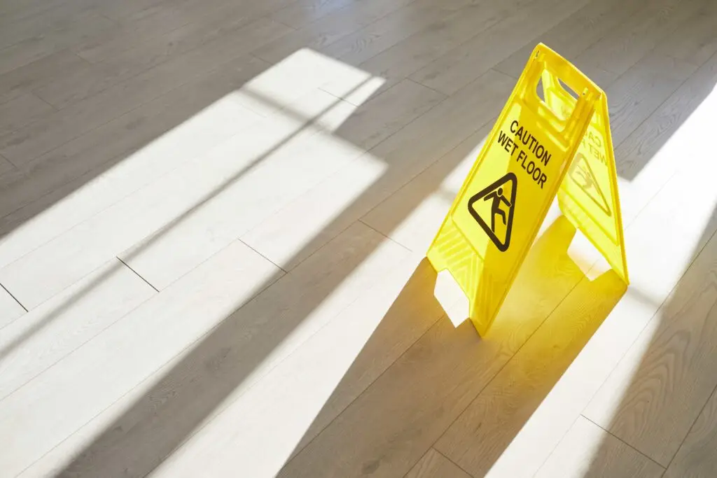 caution wet floor sign